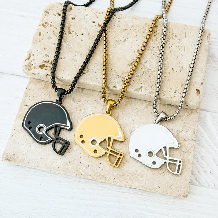 Football Helmet Pendant Necklace image 0