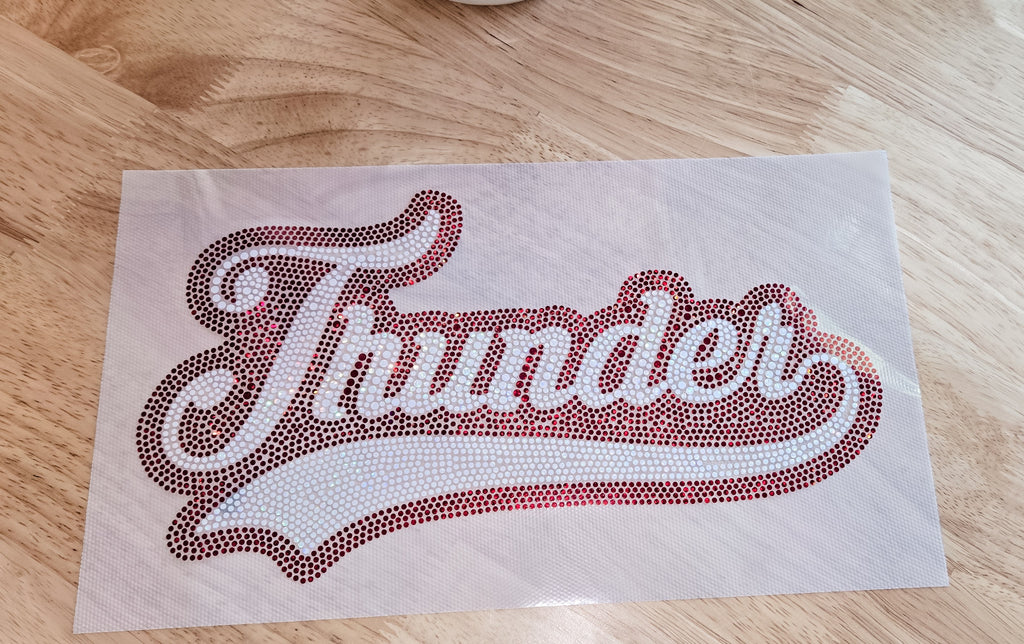 Thunder Varsity Script Spangle Top