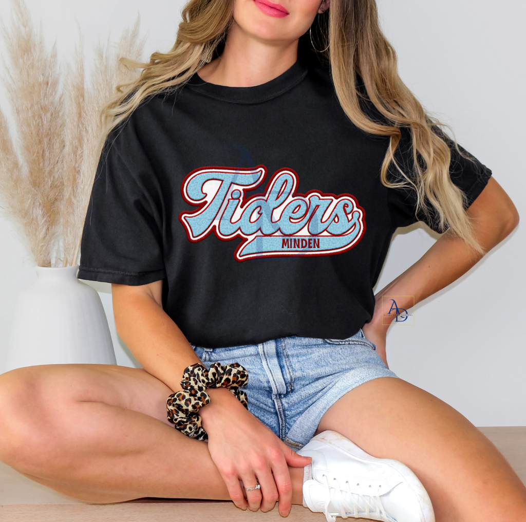 Faux Chenille Patch T-Shirt MindenTeams image 6