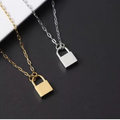 Petite Lock Pendant Necklace image 0