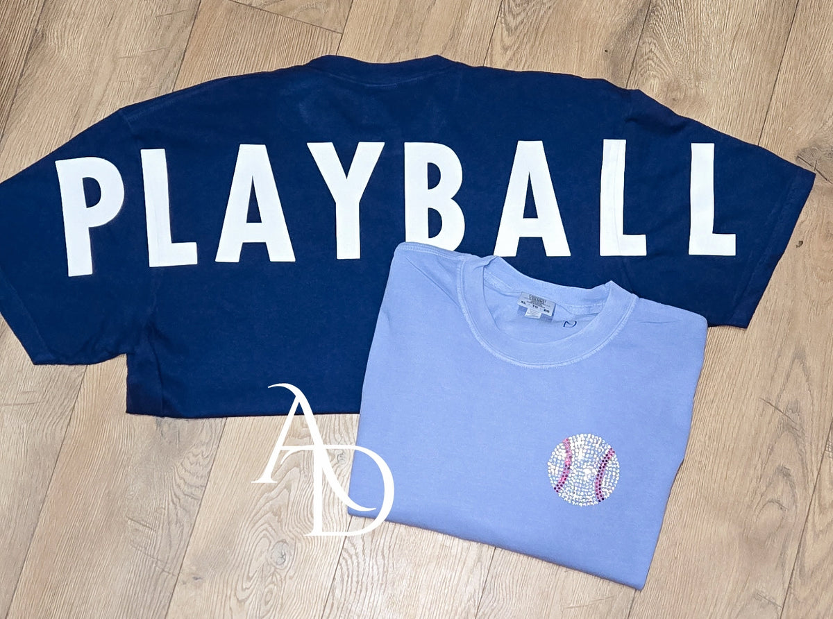 Custom Rhinestone Game Day Tee image 1