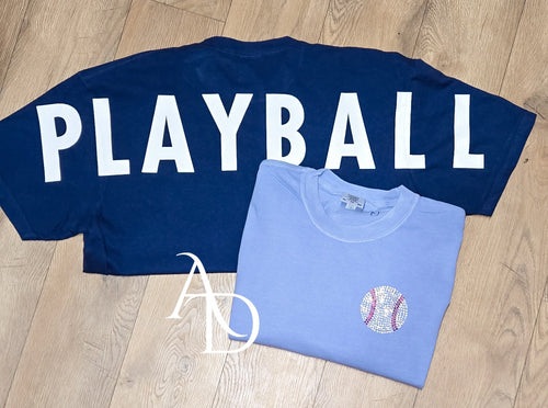 Custom Rhinestone Game Day Tee image 1