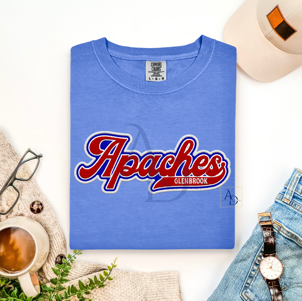 Faux Chenille Patch T-Shirt MindenTeams image 1