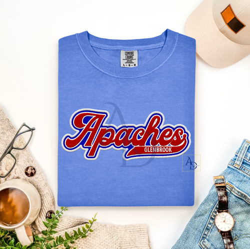 Faux Chenille Patch T-Shirt MindenTeams image 1