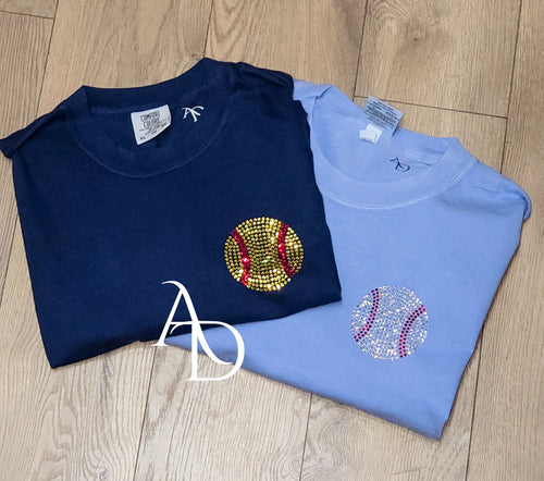Custom Rhinestone Game Day Tee image 0
