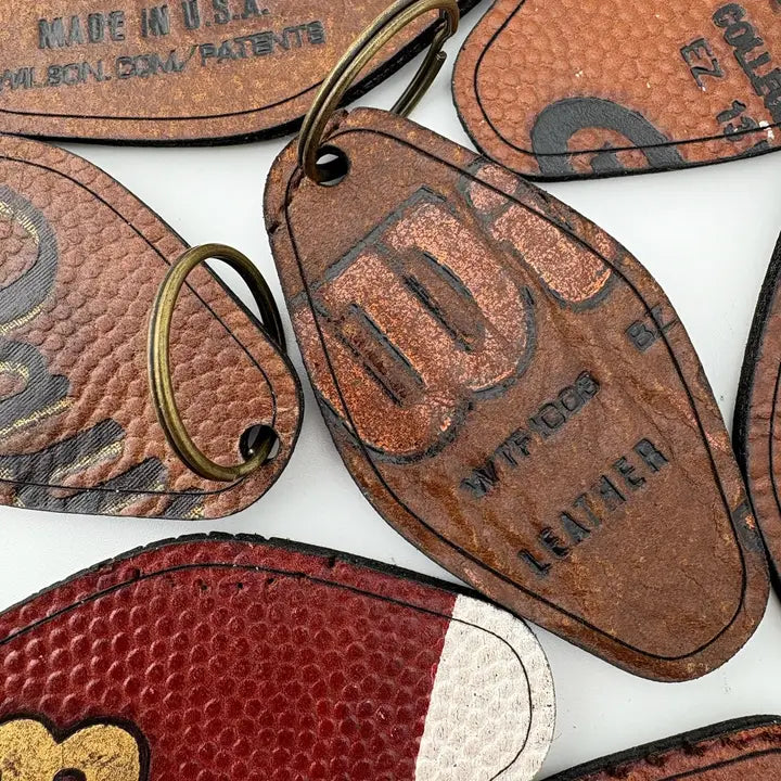 🏈 Authentic Football Leather Keychains image 1