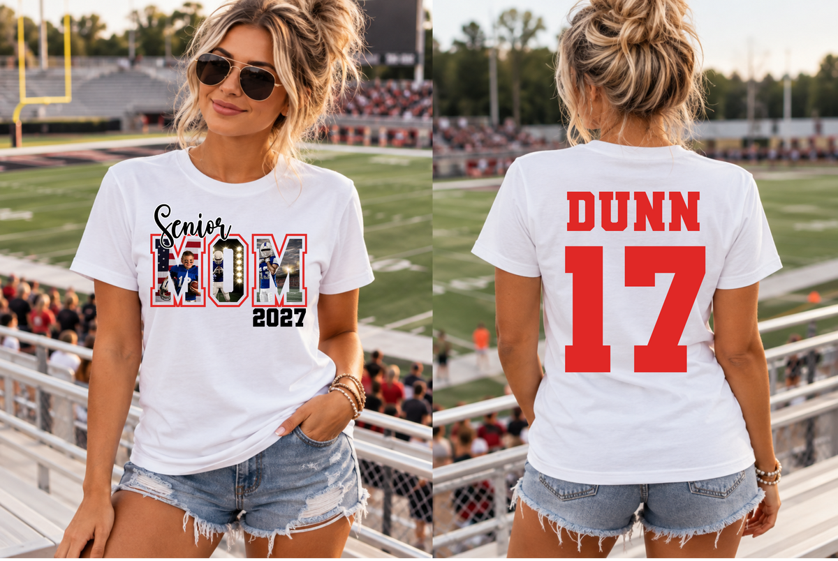 Senior Mom | Custom Photo Spirit Tee or Crewneck