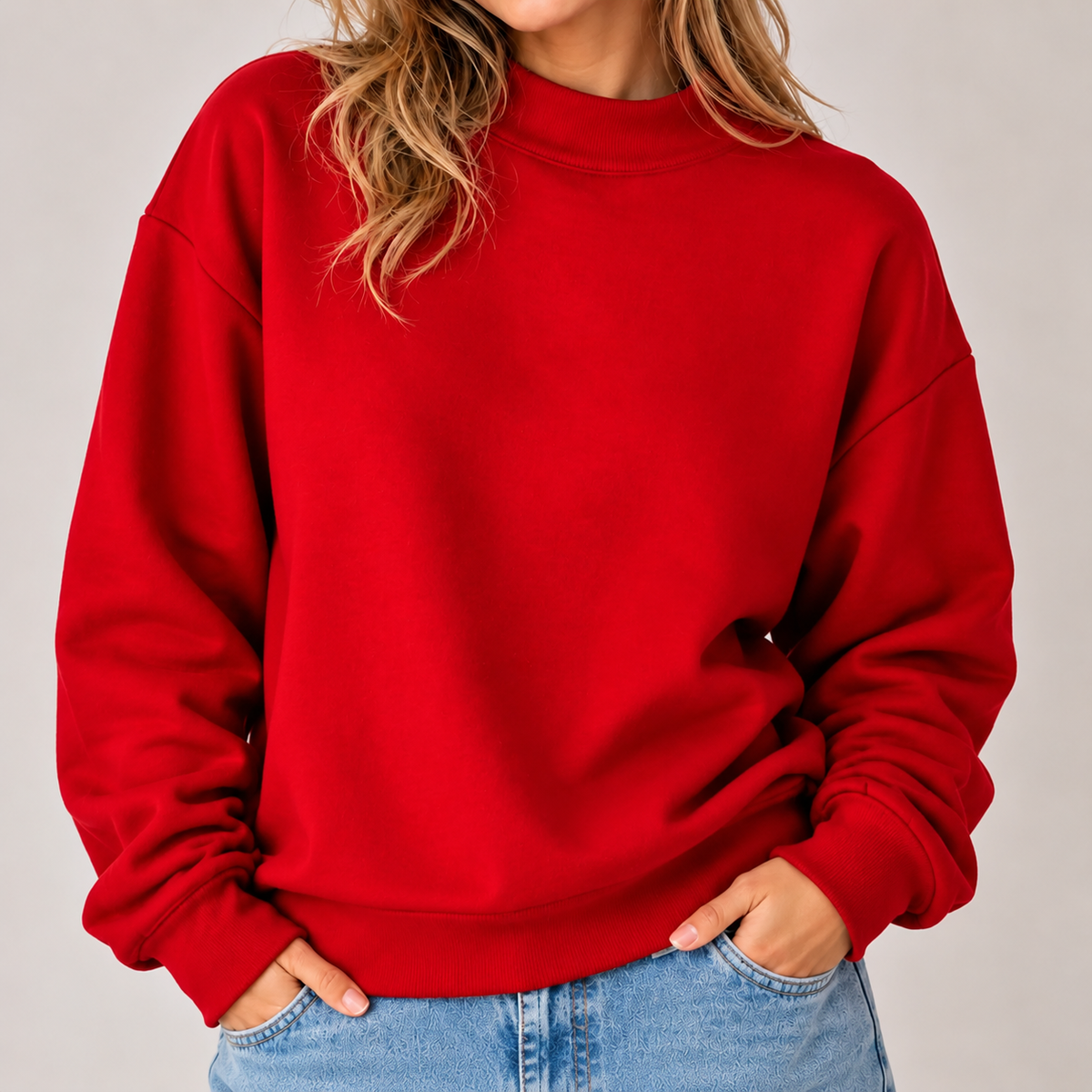 Premium Oversized Mockneck Sweatshirt Upgrade