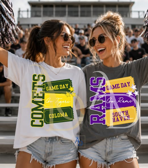 Game Day Ticket School Spirit Wear