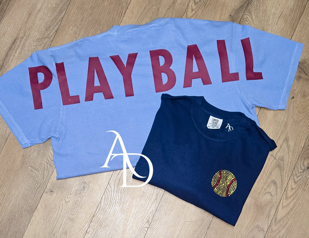 Custom Rhinestone Game Day Tee image 3
