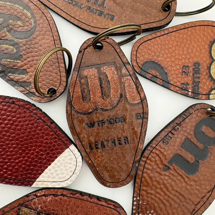 🏈 Authentic Football Leather Keychains image 0